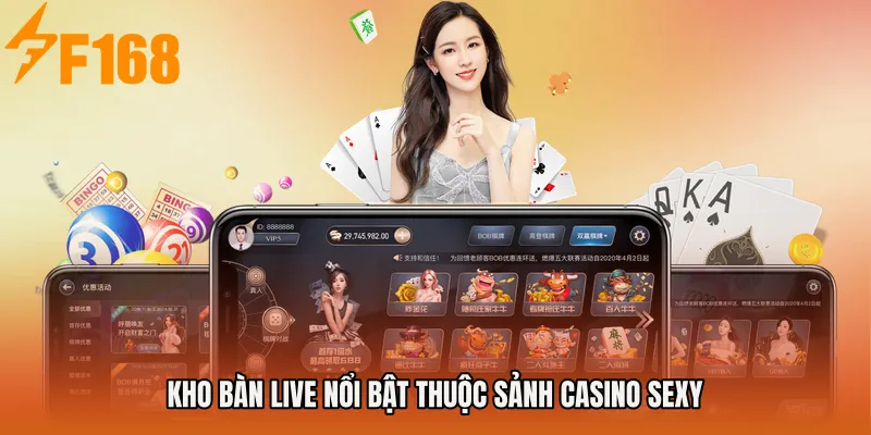 Kho bàn live nổi bật thuộc Sảnh Casino Sexy Kho bàn live nổi bật thuộc Sảnh Casino Sexy